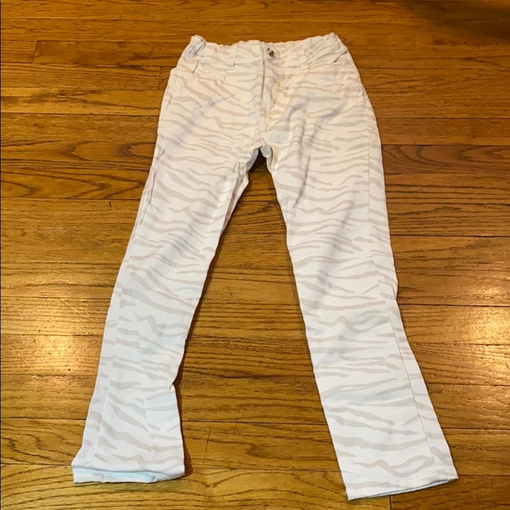 Children’s black and grey strip jeans